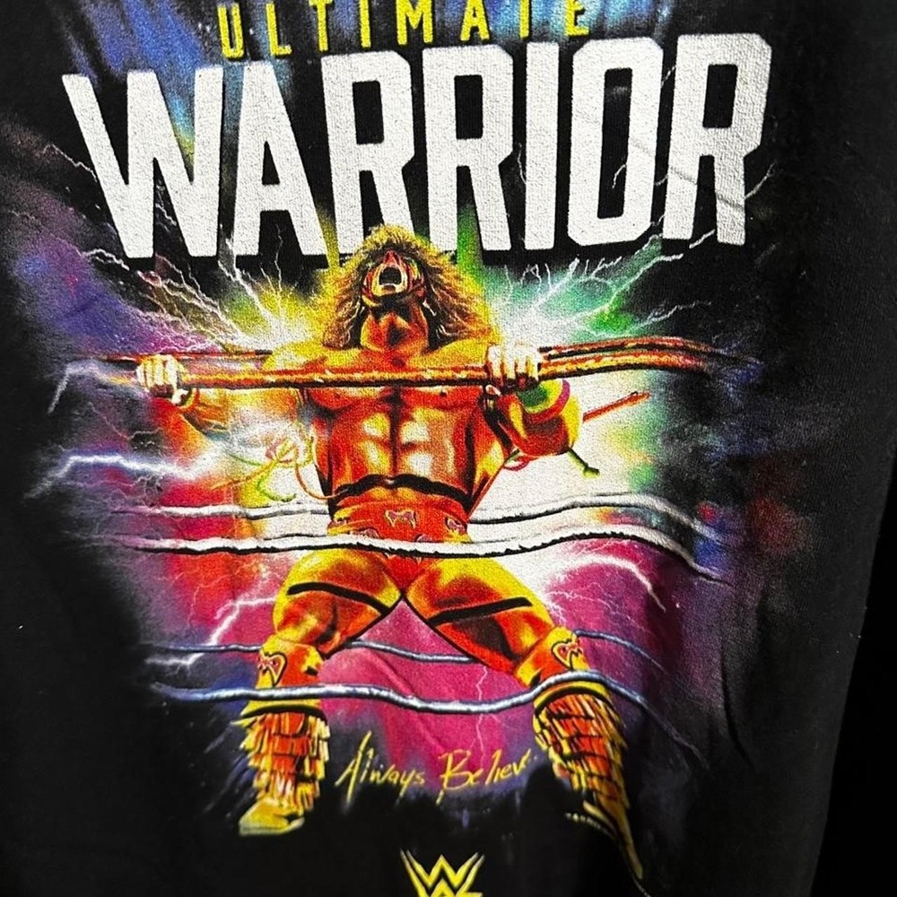 WWE Ultimate Warrior Always Believe Graphic T-Shirt Black Mens Large